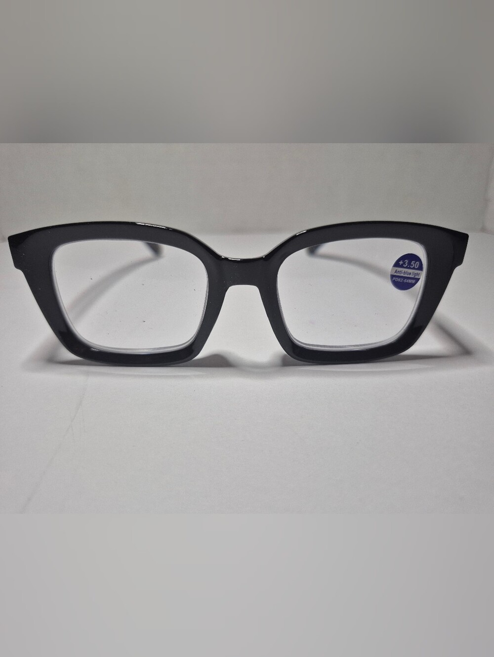 Women's Black Square Reading Glasses - Fashionable Everyday Frame